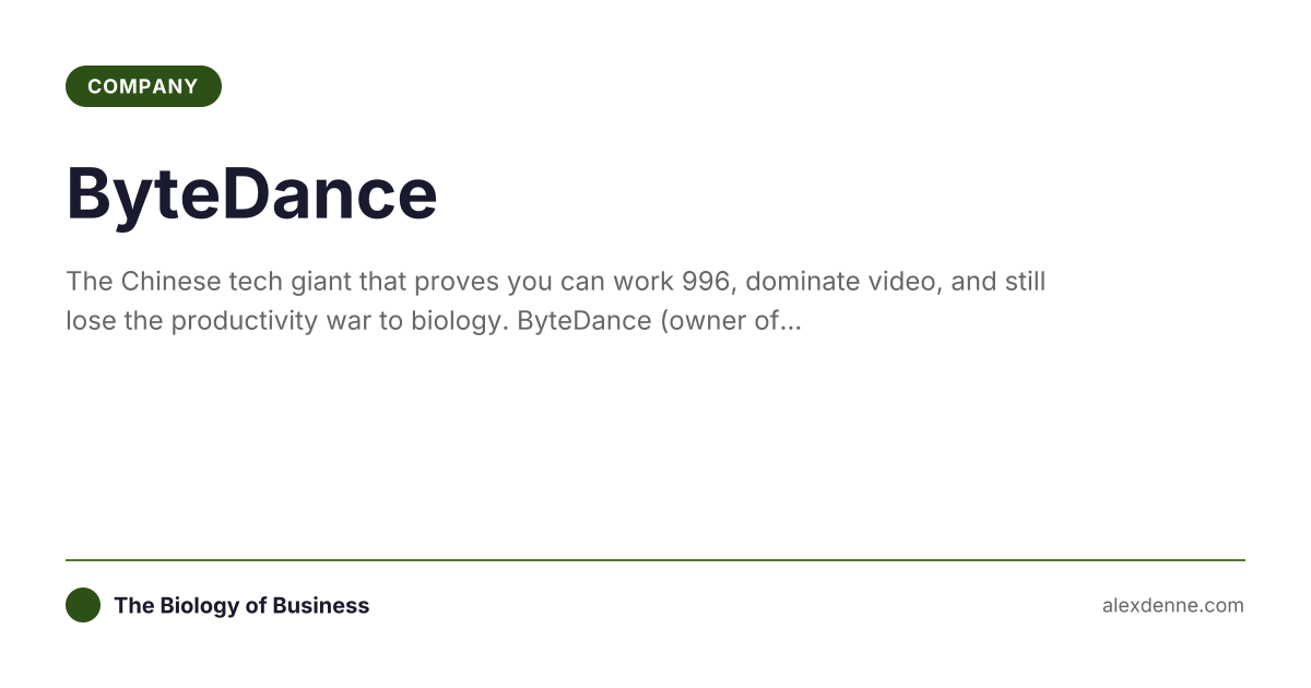 ByteDance Business Strategy | Alex Denne