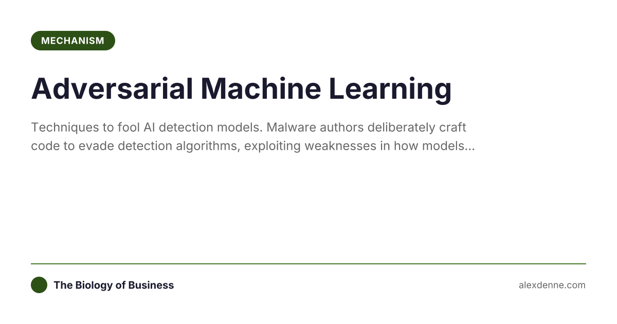 Adversarial Machine Learning... | The Biology of Business