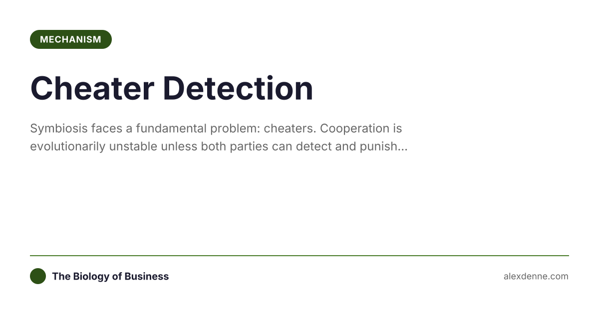 Cheat Detecte Cheater Detection (Mechanism) | The Biology of Business