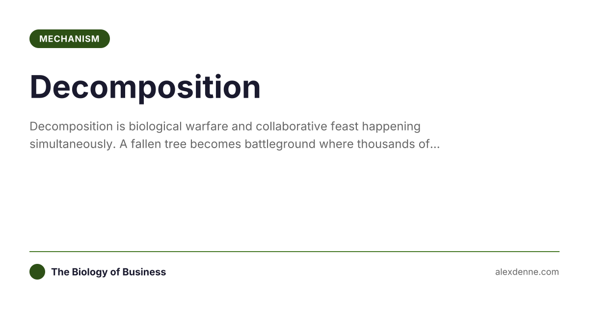 Decomposition (Mechanism) | The Biology of Business