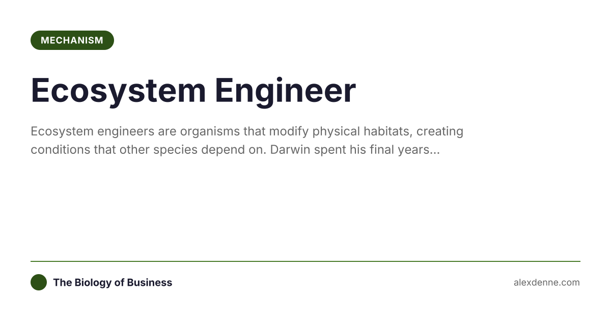 Ecosystem Engineers Examples Ecosystem Engineer (Mechanism) | The Biology of Business