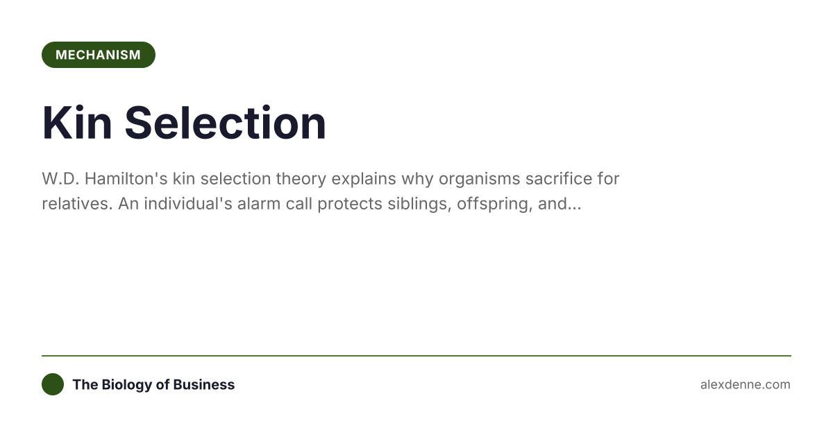 Kin Selection (Mechanism) | The Biology of Business