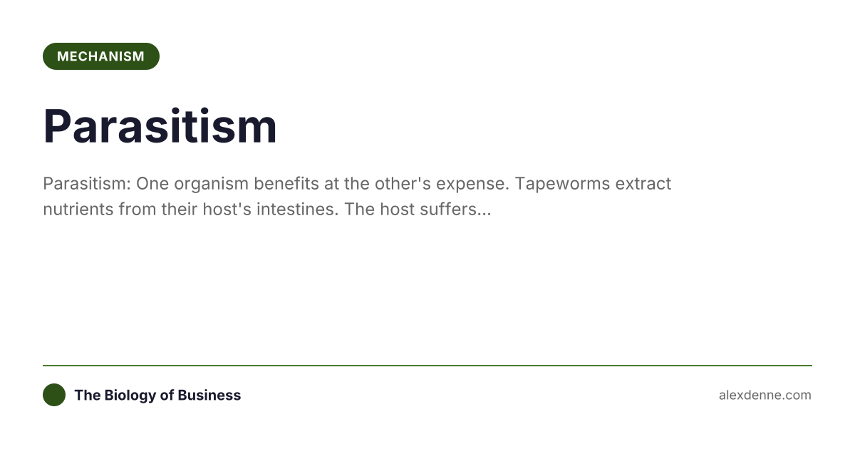 Parasitism (Mechanism) | The Biology of Business