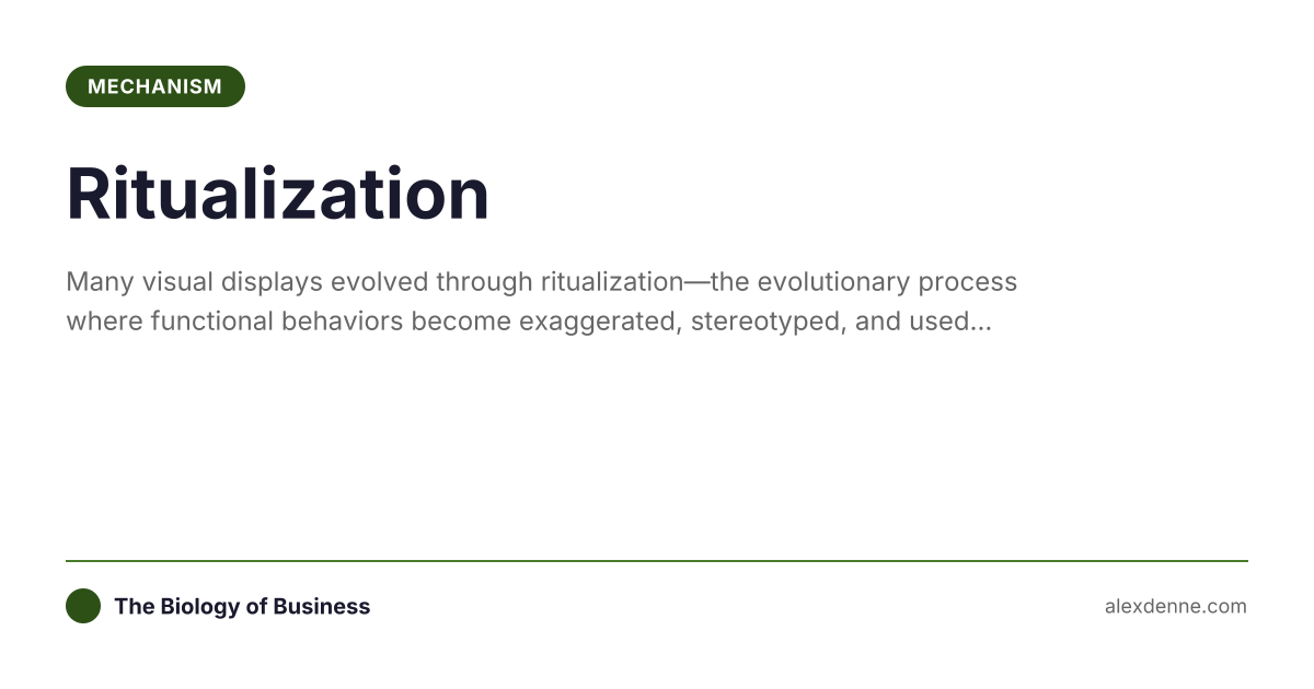 Ritualization (Mechanism) | The Biology of Business